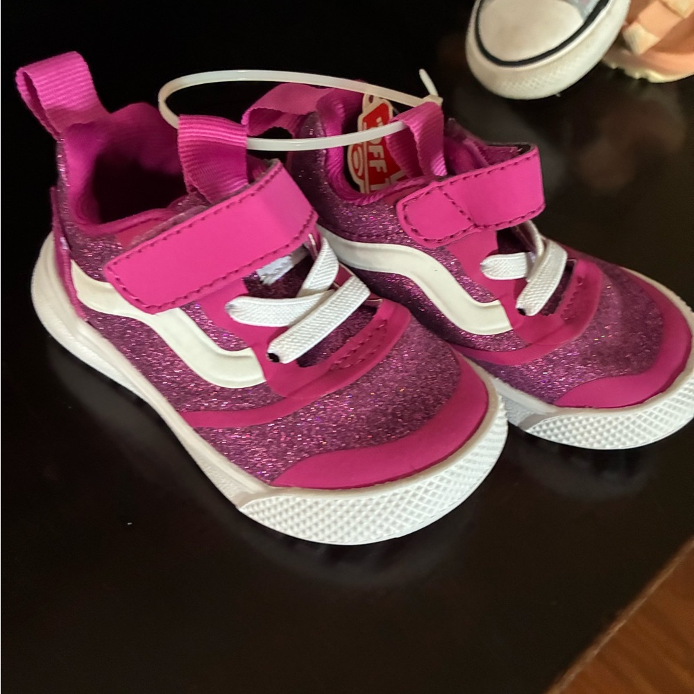 Vans Kids Fuchsia Glitter Sneakers